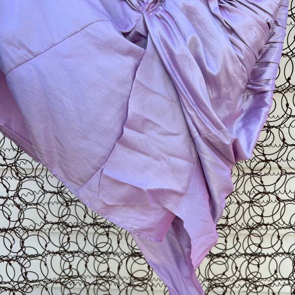 Y2K Alfred Angelo purple ruched sequin short strapless prom dress - Picture 7 of 10